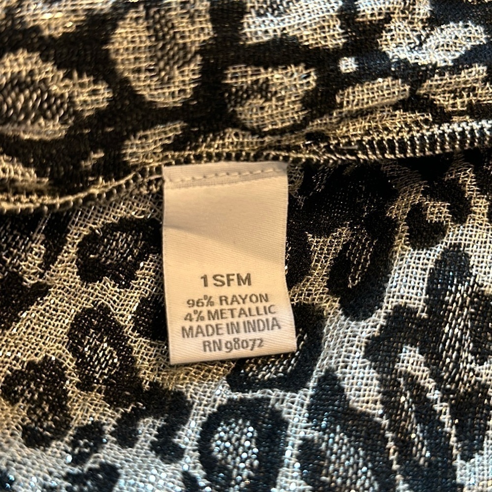 Animal Print Scarf with Fringe - Picture 5 of 17